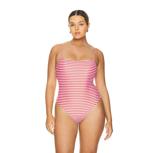 L'Academie Red and White Striped Apparel - Picture 2 of 7